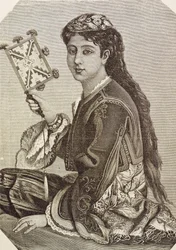 Görögország (19. század). Társadalom. Fiatal görögök. 1879. Metszet