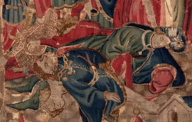 Saint Piat és Saint Eleuthère története, 14. jelenet: A pestisjárvány elpusztítja Tournai városát. Kiskereskedelem.