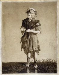 Ír lány - metszet