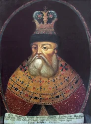 Ivan le Terrible – IV. Rettegett Iván cár (1530-1584) Parsuna (portréja), Anonymous. Olajfestmény