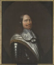 Jacob Kettler, duc de Courlande et Semigalie - Jacob Kettler (1610-1682), Kurland és Szemgallia hercegének portréja, Anonymous. Olajfestmény. Mérete: 90x74 cm. Nemzeti Múzeum Stockholm