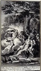 Jupiter, aki méltatlan Juno megtévesztésére, elküldi Apollót, hogy élesítse feléleszteni Hector álma közben keletkezett veszélyes sebét, és feléleszteni a trójaiak bátorságát, akik visszaszerzik minden előnyüket, és majdnem felgyújtják a görög hajókat. Az 