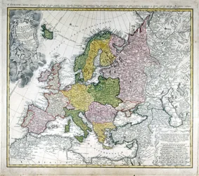 Európa térképe 1743-ban.