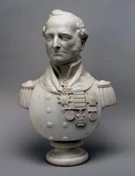 Sir Charles Philip Belson vezérőrnagy, KCB márvány portré mellszobra