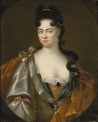 Marie Aurore, Koenigsmark comtesse – Maria Aurora von Koenigsmarck grófnő (1662-1728) portréja, Anonymous. Olaj, vászon, 17. század vége. Nationalmuseum Stockholm
