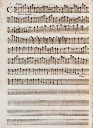 Tomaso Albinoni "" Concerti a Five, Op. 5 "" kottájának oldala