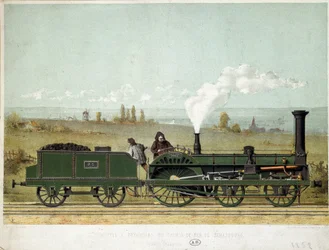 A strasbourgi vasút személymozdonya (Crampton rendszer)
