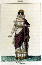 Pauline Viardot - Garcìa (1821-1910), francia énekesnő Didon szerepében. Saverio Mercadante "" Elhagyott Dido "" című operája