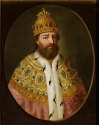 ""Borisz Godunov (Godounov) portréja (1551-1605), Orosz cár"" Olaj, vászon 18. század eleje. Múzeum: Állami Történeti Múzeum, Moszkva