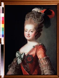 Maria Feodorovna császárné (Württembergi Szofi Dorothea) (1729-1828) portréja (Maria Feodoravna császárné, Württembergi Sophie Dorothea portréja). Névtelen festmény. Olaj, vászon, 84,7 x 62,7 cm