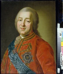 Nyikita Ivanovics Panin (1718-1783) tábornok és gróf portréja (Nikita I. Panin gróf tábornok portréja). Névtelen festmény, olaj, vászon, 18. század második fele, klasszicizmus. Regionális Művészeti és Történeti Múzeum, Vyazniki (Oroszország)