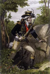 François Athanase (François-Athanase) de Charette de la Contrie (1763-1796) chouan vezér egész alakos portréja.