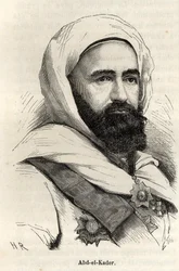 Abd - El - Kader (Abd El-Kader) (Abd El Kader) portréja (1807 - 1883).