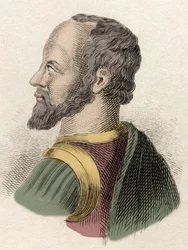 Anne de Montmorency, Montmorency herceg (1492-1567), francia katona, államférfi és diplomata portréja. századi metszet.