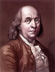 Benjamin Franklin (1706-1790) amerikai filozófus, fizikus és nagykövet portréja.