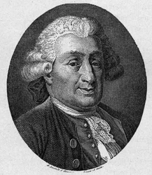 Carlo Goldoni (1707 - 1793) olasz képregényíró portréja. A. Locatelli 19. századi metszete