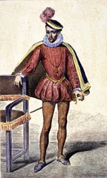 IX. Károly (1550-1574), francia király portréja.