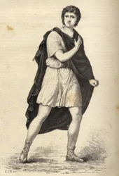 Francois-Joseph (Francois Joseph) Talma (1763-1826) francia színész portréja. századi metszet.