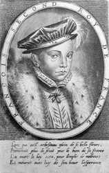 II. Francois (1544-1560), francia király portréja.