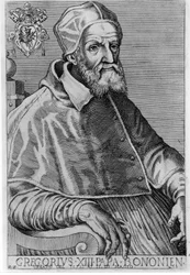 XIII. Gergely (1502-1585) portréja.