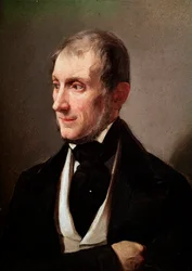 Tommaso Grossi olasz regényíró és költő portréja (1790-1853) Névtelen festmény. 19. századi Milánó, Museo di Milano – Tommaso Grossi olasz költő és regényíró portréja 1790-1853. Névtelen festmény