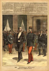Jean Casimir-Perrier (Casimir Perrier, Casimir Perrier, Casimir-Perrier) (1847-1907), a Képviselőház új elnökének portréja. Metszet a „” Le petit Journal”-ban, 1893.01.28. Selva gyűjteménye.