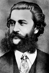 Johann Strauss (1825-1899) portréja.