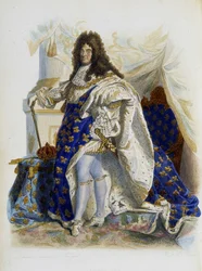 XIV. Lajos (1638-1715) portréja – Mennechet „A francia Plutarkhosz” című művében