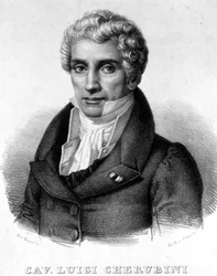 Luigi Cherubini (1760-1842) olasz zeneszerző portréja.