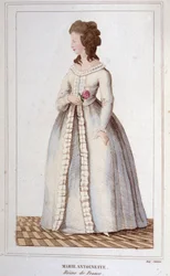 Marie Antoinette (1755-1793) portréja, vésett 1830