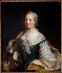 Habsburg Lotaringiai Mária Terézia portréja (Magyarországi Marie Therese Iere) (1717-1780) Névtelen 18. századi festmény. Nancy, Musee historique lorrain - Habsburg-Lotaringiai Mária Terézia portréja (Hungai Mária Terézia I.