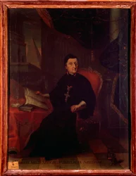 Martin Gerbert von Hornau (1720-1793) német teológus, történész és zenei író portréja Névtelen festészet. 18. század. Bologna, civico museo bibliografico musicale.