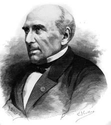 Pierre Guillaume Frederic Le Play (Pierre-Guillaume-Frederic) (1806-1882) francia mérnök és szociológus portréja. Metszet az 1882. április 8-i „” Le Monde Illustré”” 1306. sz.