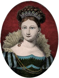 Louise (Luise) szász-gotha-altenburgi (Szász-Gotha Altenburg) hercegnő (1800-1831) portréja. századi metszet
