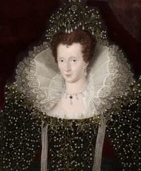Erzsébet Iere (Elizabeth) angol királynő (1533-1603) portréja I. Erzsébet
