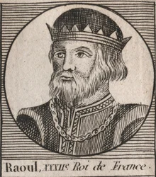 Raoul francia (vagy Rodolphe, 890-936 körül) frank király portréja - Rudolph (Raoul, Rodolphe) Burgundia francia királya (923-936) - metszet az „Instruction sur l