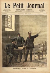 Ravachol (1859-1892, vagy Francois Claudius Koenigsberg) a cellájában, miután április 26-án meghallgatták az assize-en.