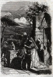 Renaud visszatér a családjához – 1851-es metszet „" Furious Roland"-tól