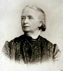 Risorgimento: „” Jessie White Mario (1832-1906) angol írónő portréja, Giuseppe Garibaldi, az olasz hazafi, Alberto Mario feleségének hadjáratai alatti nővér”” A 19. század végi fénykép. Magángyűjtemény