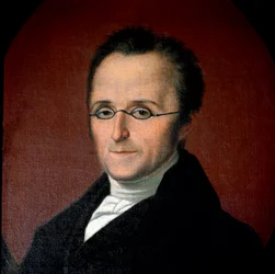 Risorgimento: "" Silvio Pellico (1789-1854) olasz hazafi portréja "Saluzzo, Museo di Casa Cavassa 19. századi névtelen festménye