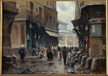 Rue Pirouette, 1880 körül, mai 1. kerület, 1875 és 1885 között (festmény)