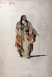 Sámson-jelmez Camille Saint Saens (Saint-Saens) „”Sámson és Dalila”” című operájához. 1877