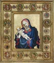 Szent Vitus Madonna (Prágai Szent Vitus Szűz) - Névtelen. Tempera a panelen
