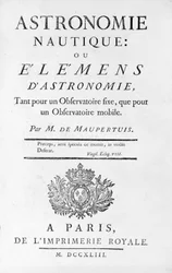 A Nautical Astronomy: or Elements (Elements) of Astronomy, M. de Maupertuis (Pierre-Louis Moreau de) címlapja (1698 - 1759). 1743.