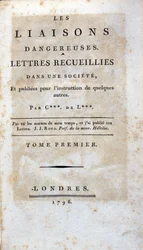 A londoni Choderlos de Laclos „Dangerous Liaisons” című könyvének címlapja