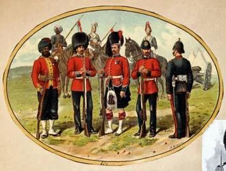 A brit hadsereg típusai, kb. 1890