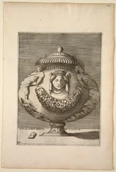 Figurákkal díszített váza, Rinceaux és Festoons, 1543