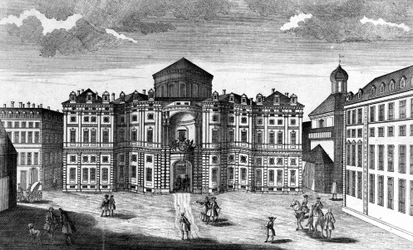 Kilátás a Palazzo Carignanóra (Palazzo Carignan) Torinóban