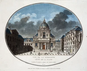 Kilátás a Sorbonne-ra, a tér oldalán - metszet