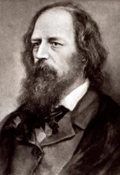 Alfred Tennyson, a híres angol költő félhosszú portréja